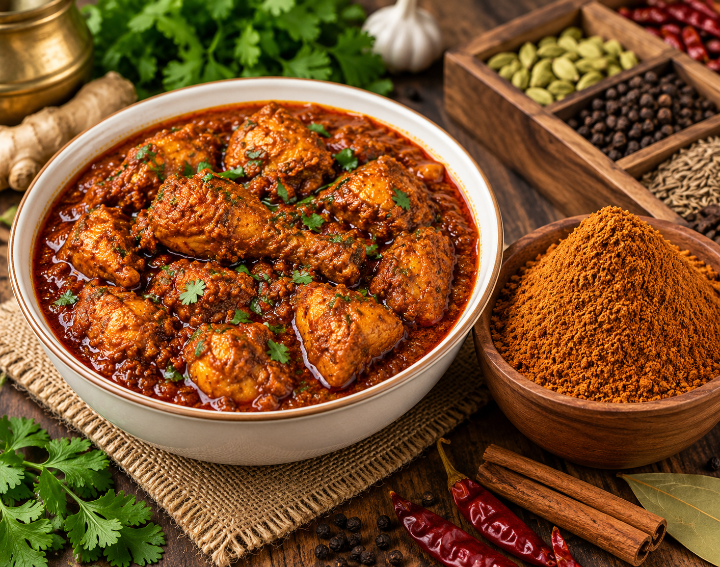 Sughandh Chicken Masala 80g with traditional chicken curry