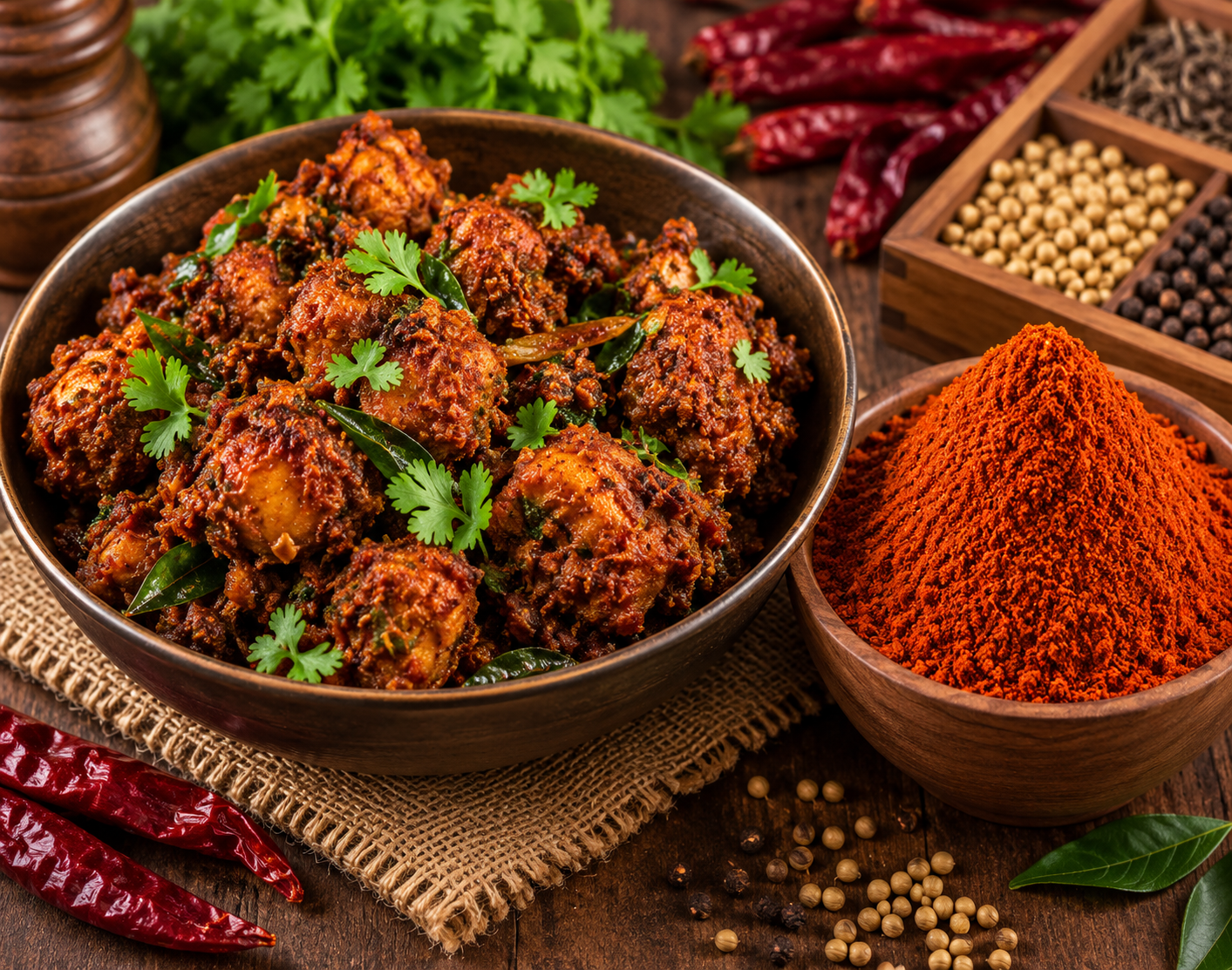 Sughandh Sukka Masala 80g with traditional chicken and mutton sukka
