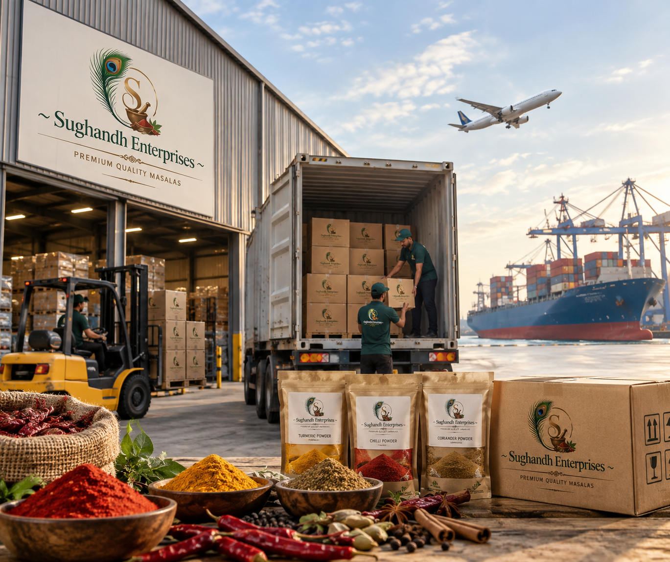 Sughandh Enterprises masala supply and export from South India to international markets
