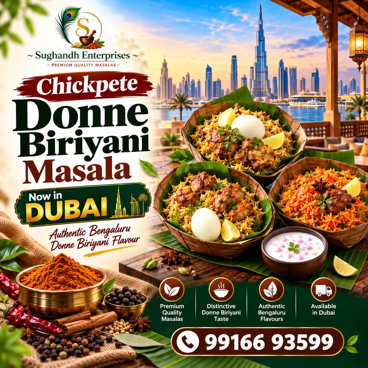 Chickpete Donne Biryani Masala in Dubai by Sughandh Enterprises