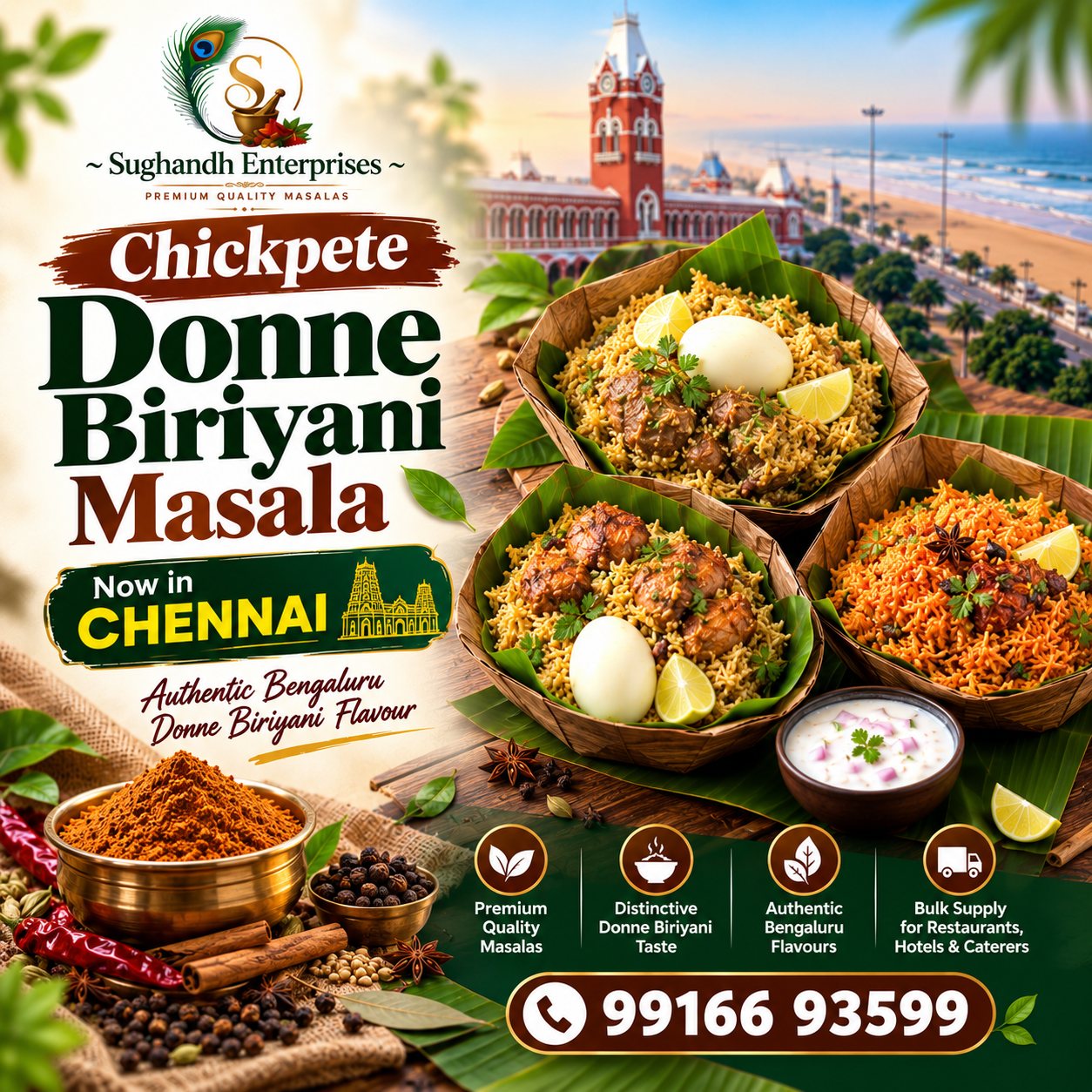 Chickpete Donne Biryani Masala in Chennai by Sughandh Enterprises